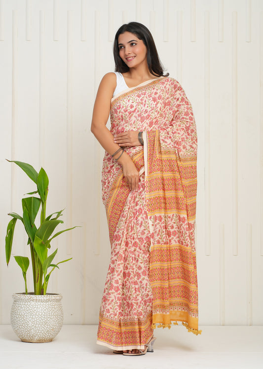 Utsav Cotton Mulmul Saree