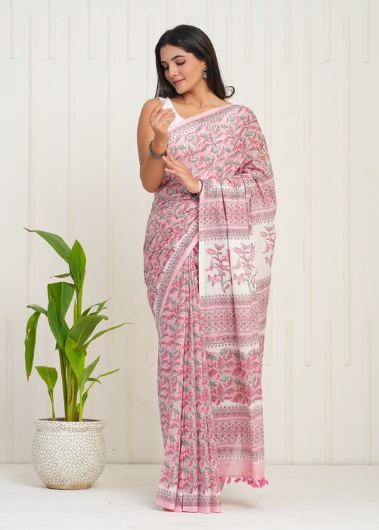 Utsav Cotton Mulmul Saree