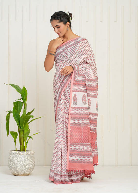 Utsav Cotton Mulmul Saree