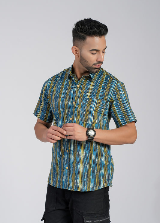 Cotton Printed Half Sleeve Shirt