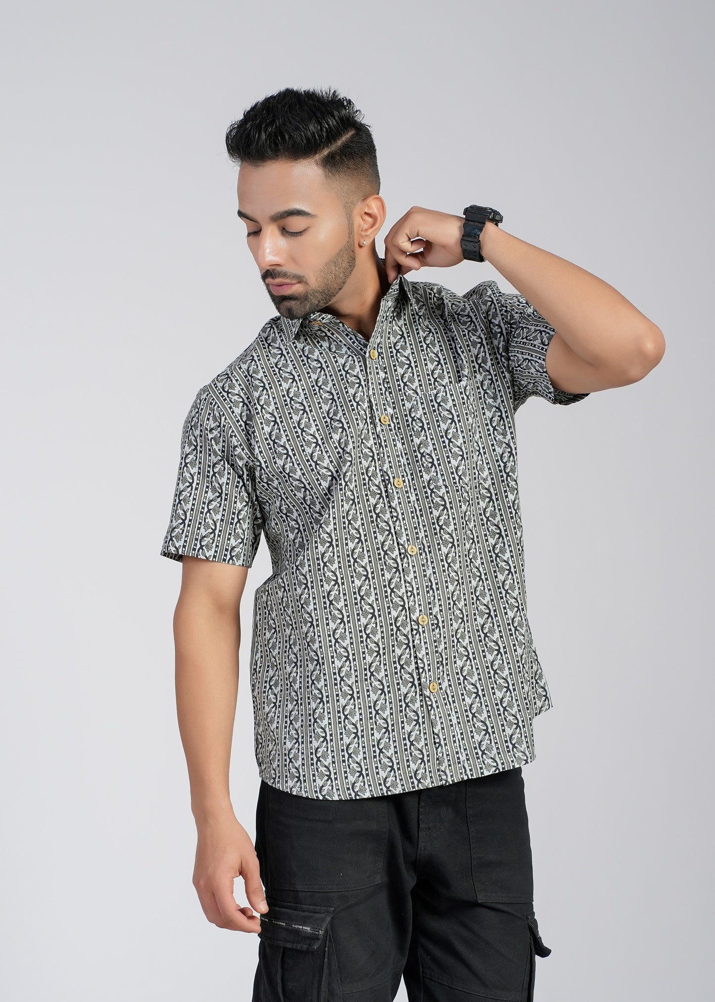 Cotton Printed Half Sleeve Shirt