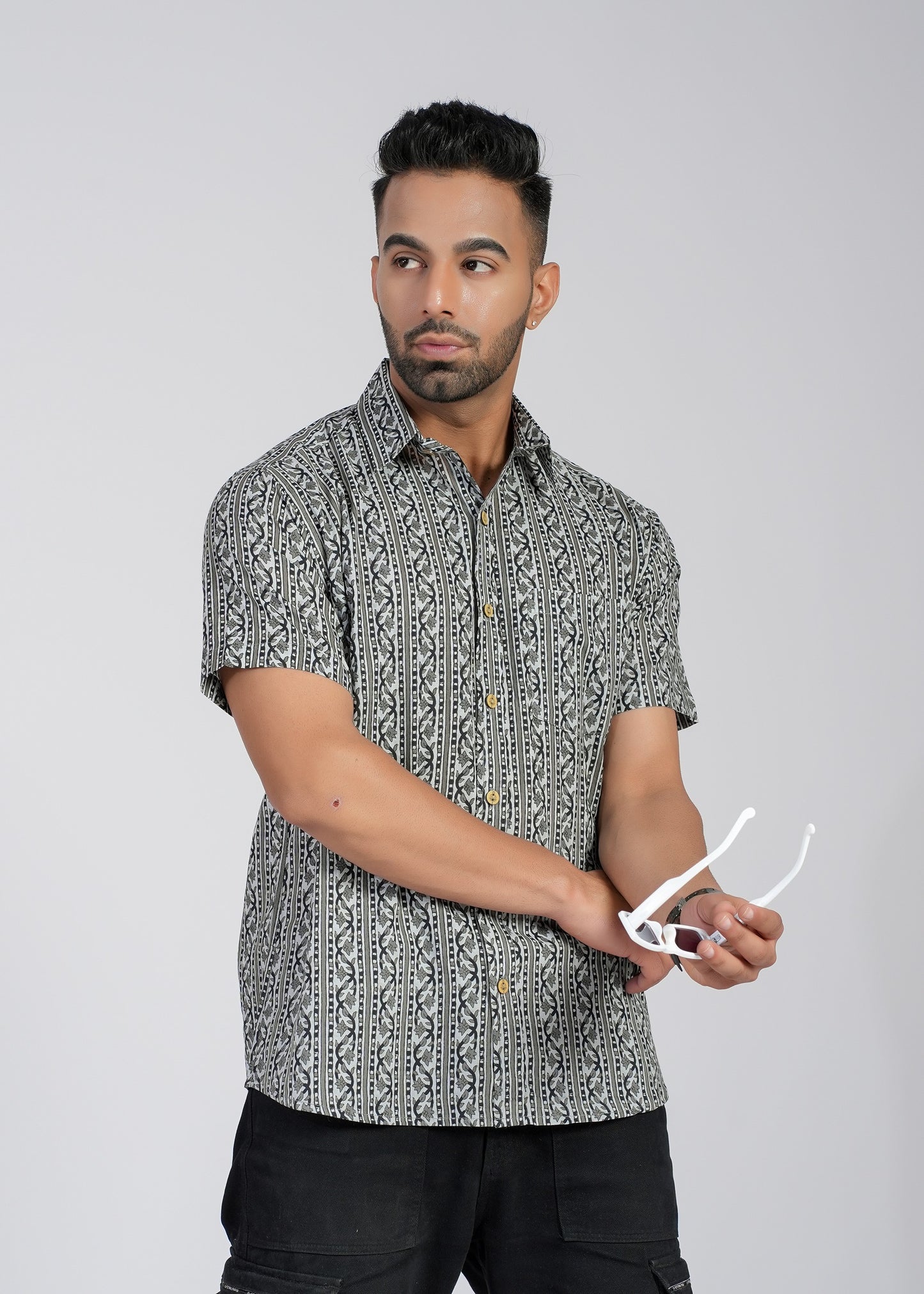 Cotton Printed Half Sleeve Shirt