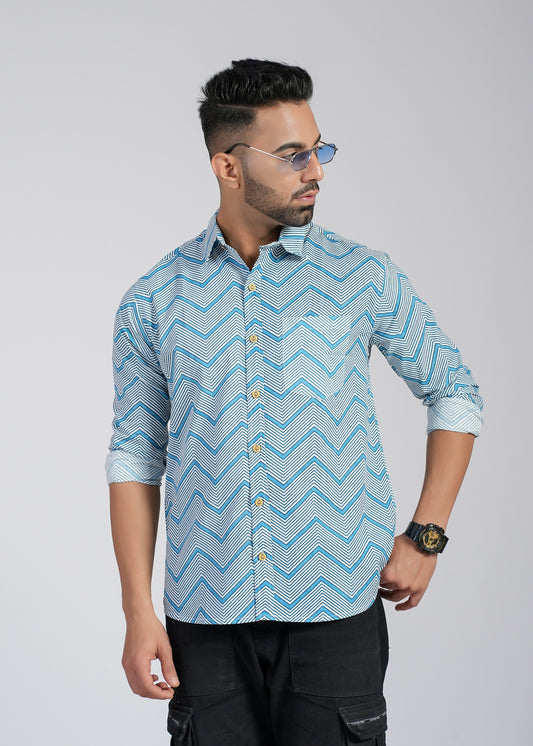 COTTON PRINTED FULL SLEEVE SHIRT