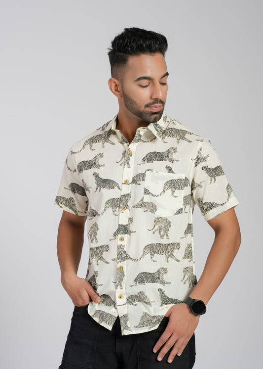 Cotton Printed Half Sleeve Shirt