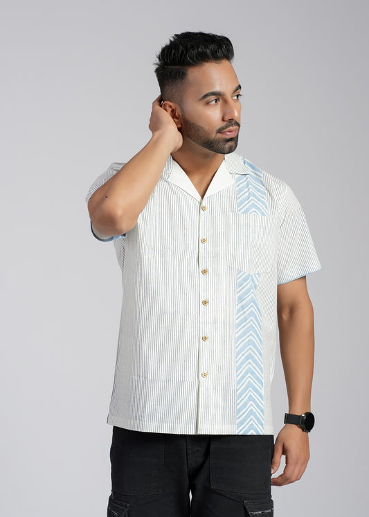 Cotton Poplin Half Sleeve Printed Shirt