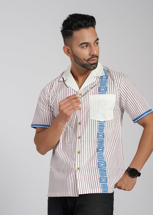 Cotton Poplin Half Sleeve Printed Shirt