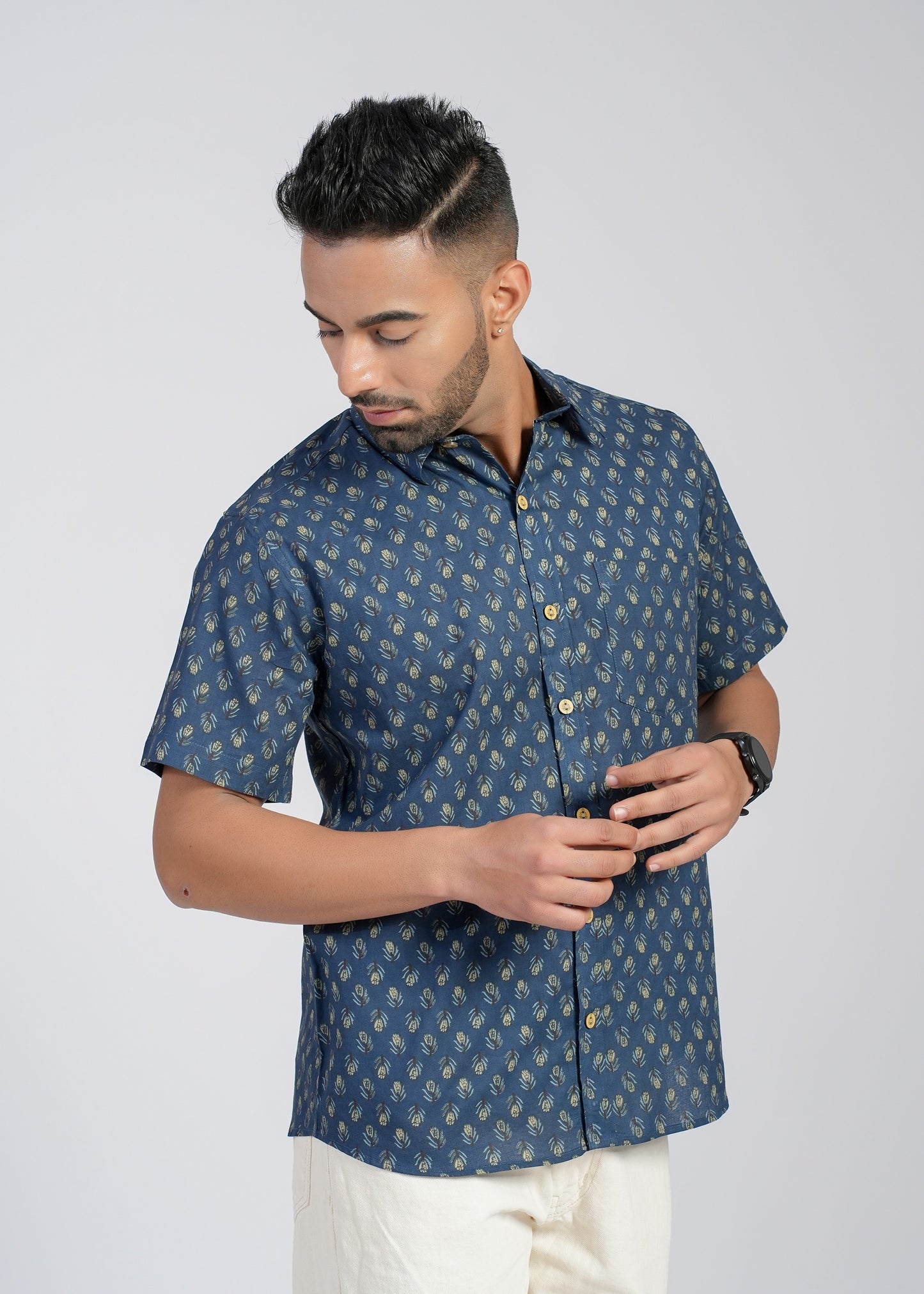 Cotton Printed Half Sleeve Shirt