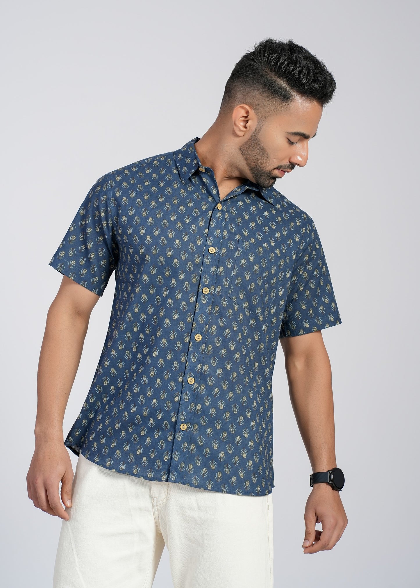 Cotton Printed Half Sleeve Shirt