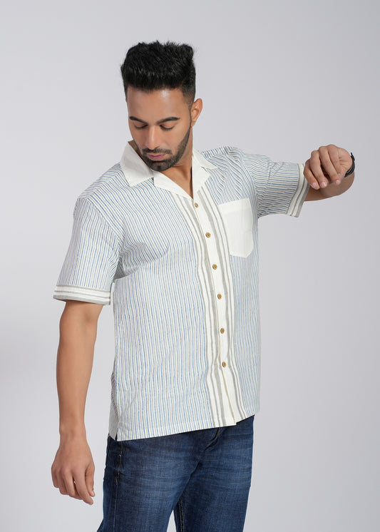 Cotton Poplin Half Sleeve Printed Shirt