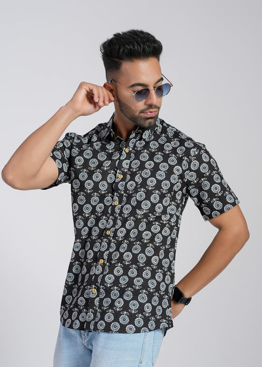 Cotton Printed Half Sleeve Shirt