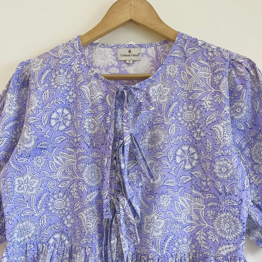 Lilac Dream Block Printed Short Top