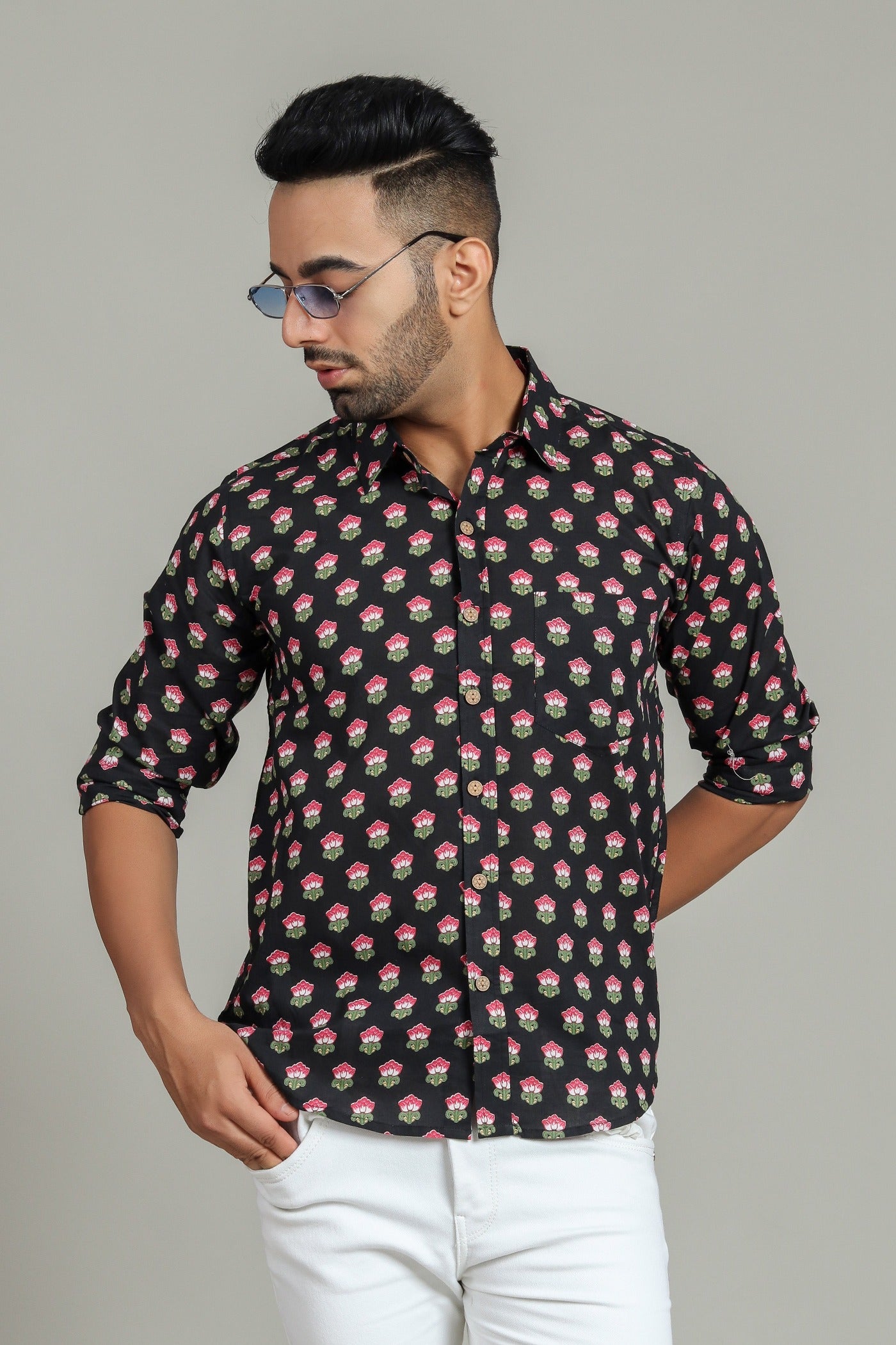 COTTON PRINTED FULL SLEEVE SHIRT