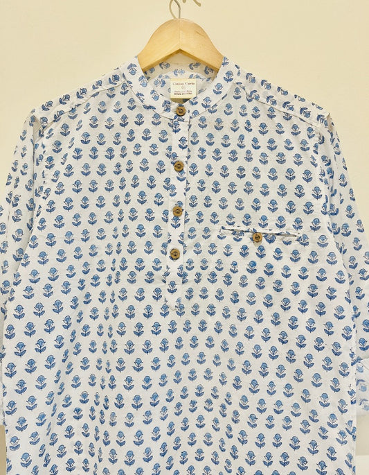 COTTON BLOCK PRINTED FULL SLEEVE SHIRT