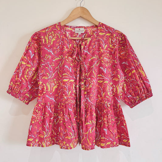 Arabella Block Printed Short Top