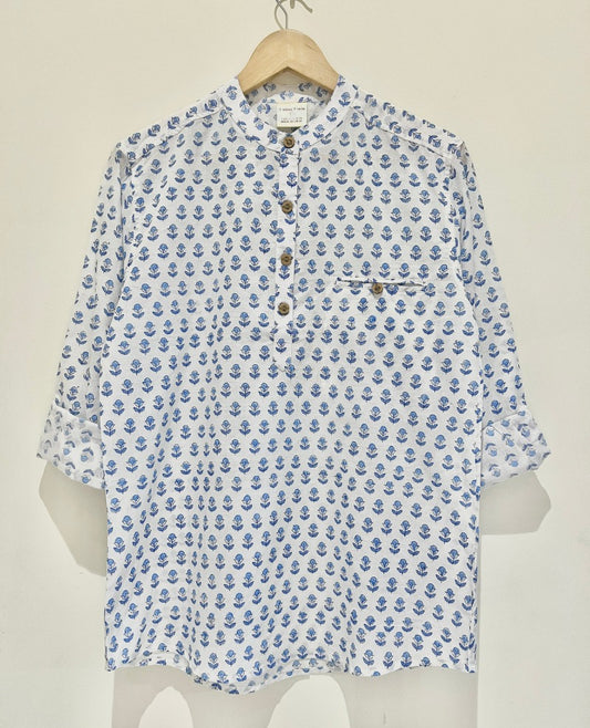 COTTON BLOCK PRINTED FULL SLEEVE SHIRT