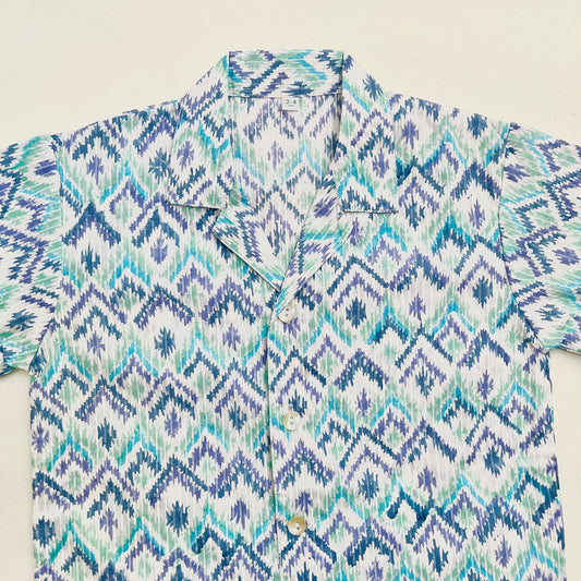 Ikat Cotton Printed Boys Shirt (0-8 Yrs)