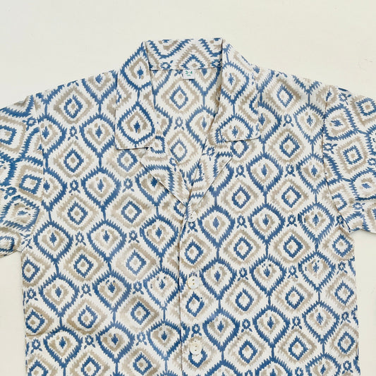 Ikat Cotton Printed Boys Shirt (0-8 Yrs)