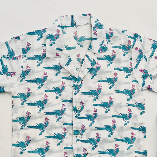 Parrot Cotton Printed Boys Shirt (0-8 Yrs)