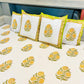 Yellow Dahlia Bed Sheet with Pillow Covers