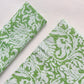 Green Printed waffle Bath Towels- Set Of 2