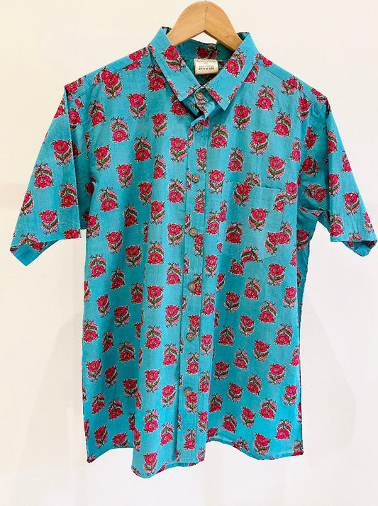 COTTON PRINTED HALF SLEEVE SHIRT