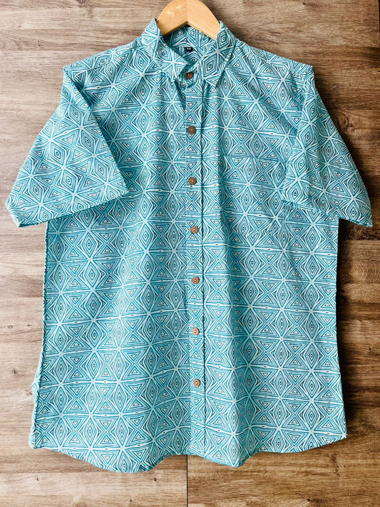 COTTON PRINTED HALF SLEEVE SHIRT