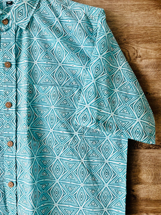 COTTON PRINTED HALF SLEEVE SHIRT