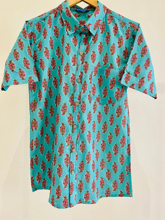 COTTON PRINTED HALF SLEEVE SHIRT